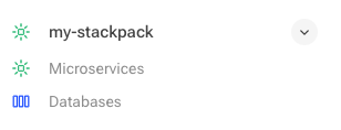 My StackPack main menu